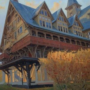 Charming Chateau Home 7.5x7.5 inch paper print out